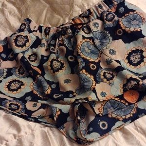 Skort Zara TraFaluc Collection Navy Floral Print Size Med.